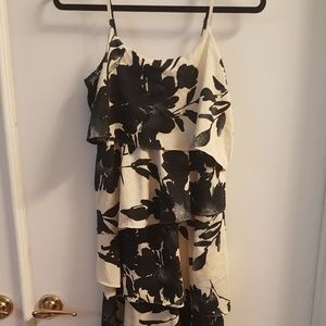 Long black and white old navy dress
